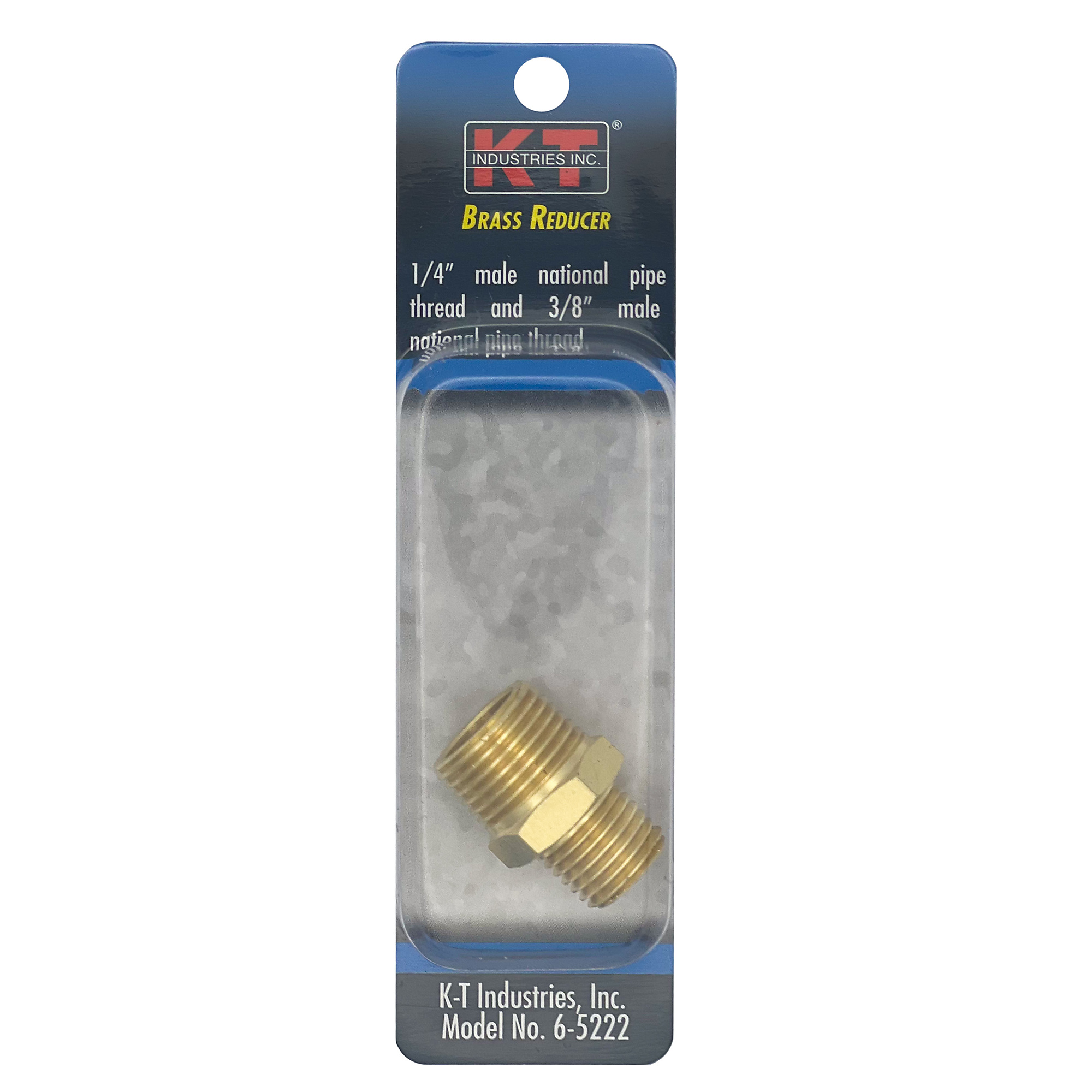 K-T Industries Reducer — 3/8in. Male NPT x 1/4in. Male NPT, Model# 6-5222